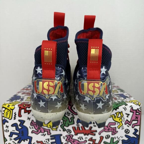 Under Armour Spotlight Lux MC LE USA Stars Men Sz 11 Football Cleats 3025366-100 - Picture 5 of 10
